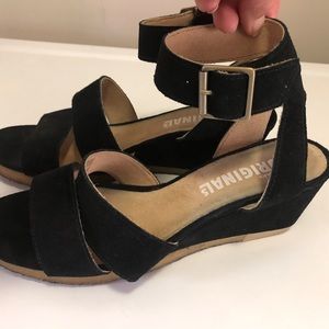 Cute suede ankle strap 8m black